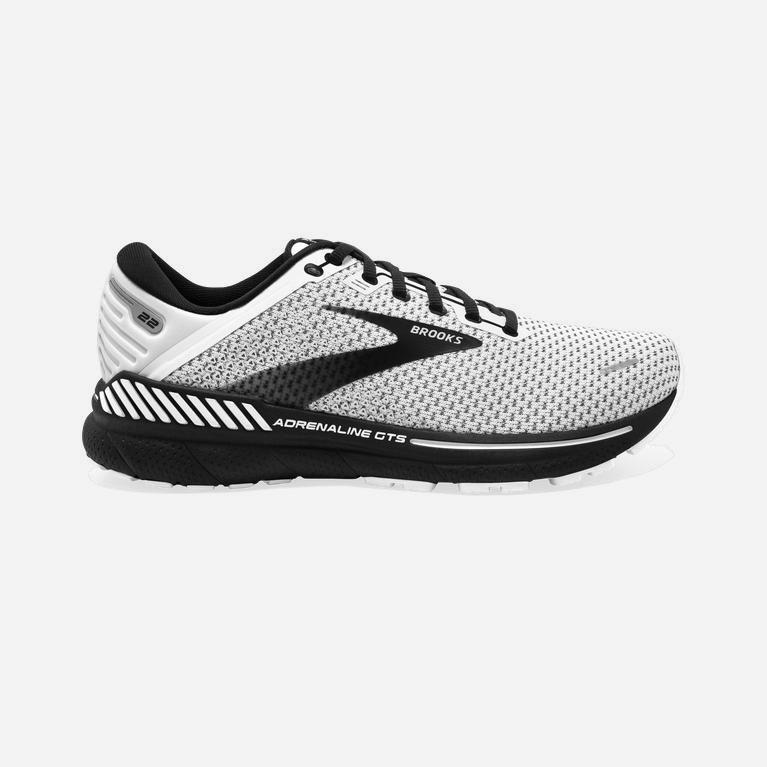 Brooks Adrenaline Gts 22 Supportive Loopschoenen voor Dames Wit/Grijs/Zwart (PBULA-4367)